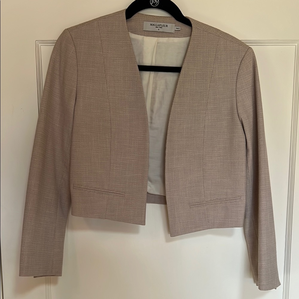 MM Lafleur Tan Cropped Blazer